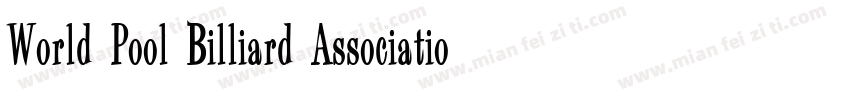 World Pool Billiard Association字体转换